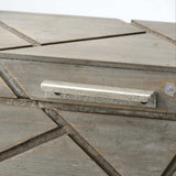 Set Of Two Gray Wooden Boxes With Carved Details - Homeroots - Flyclothing LLC