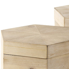 Set of Two 12" Natural Solid Wood Box - Homeroots