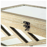 Set Of Two Off White Mirrored Wooden Boxes - Homeroots - Flyclothing LLC