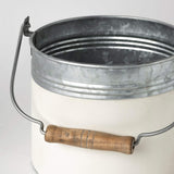 Set Of Three Rustic White Metal Storage Cans - Homeroots - Flyclothing LLC