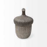 9" Brown Resin Acorn Shaped Decorative Box - Homeroots