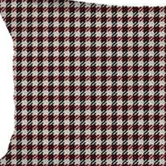 Set Of 4 Red Houndstooth Lumbar Pillow Covers - Homeroots