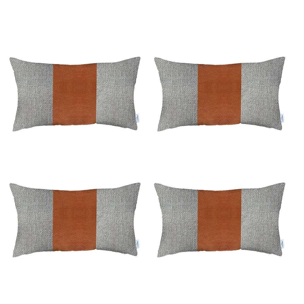 Set Of Four Multi Polyester Lumbar Pillow Cover - Homeroots