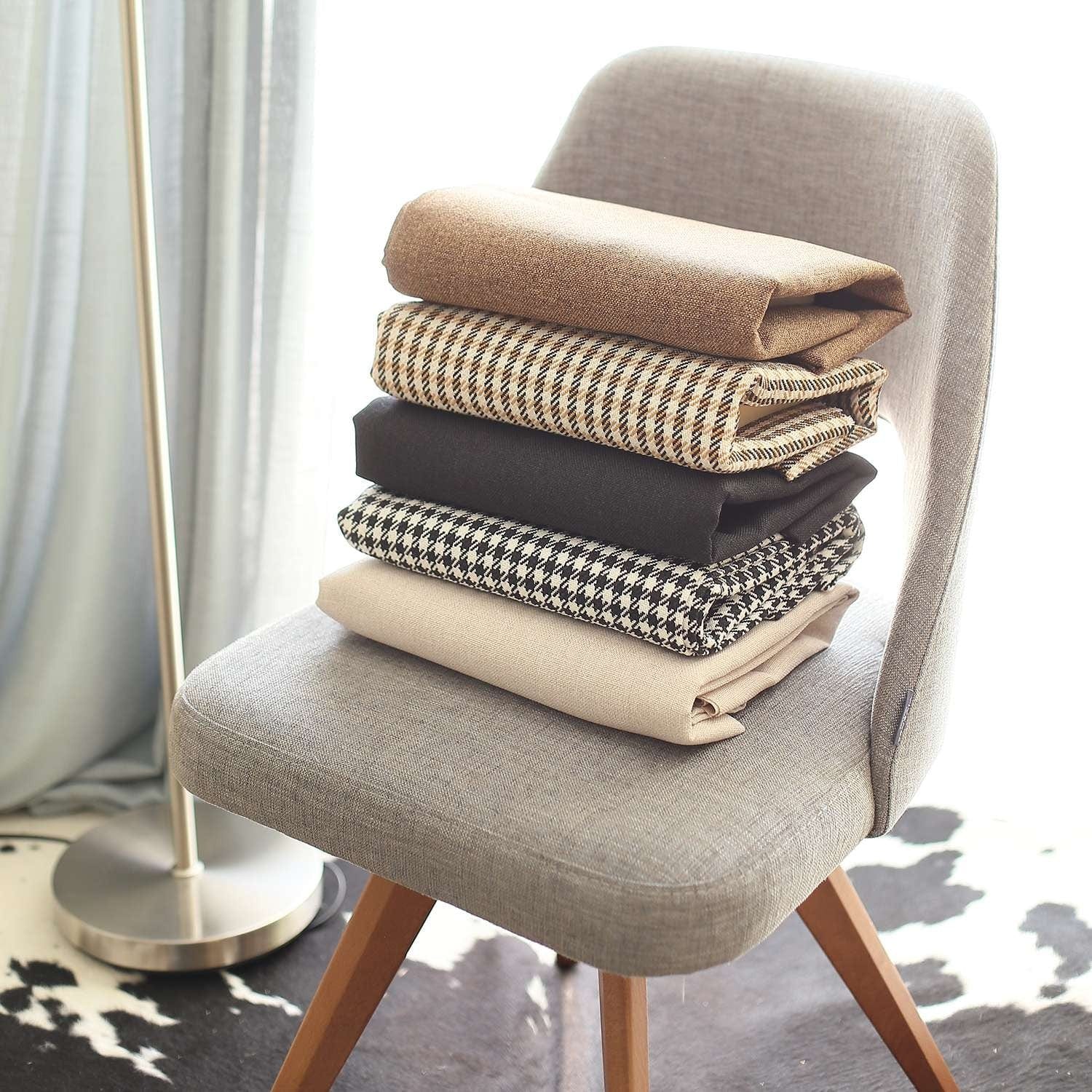 Set Of 4 Brown Tripartite Lumbar Pillow Covers - Homeroots