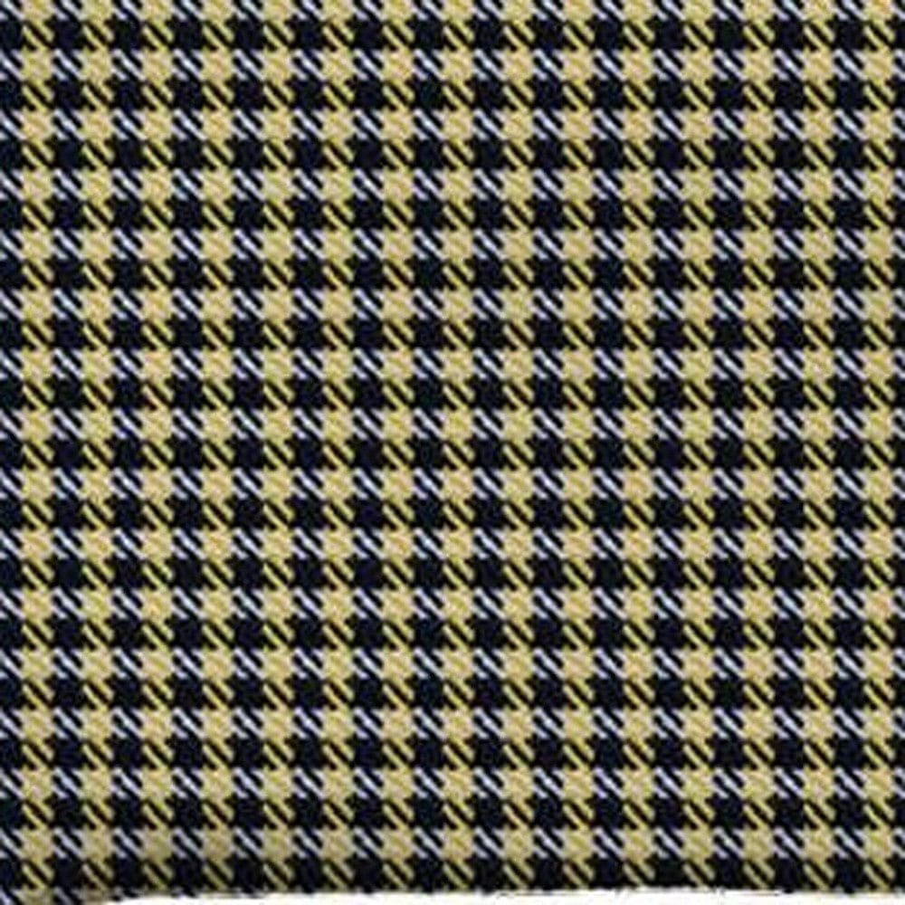 Set of Two 12" X 20" Yellow and Black Houndstooth Polyester Zippered Pillow Cover - Homeroots