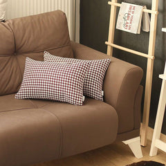 Set Of 2 Red Houndstooth Lumbar Pillow Covers - Homeroots