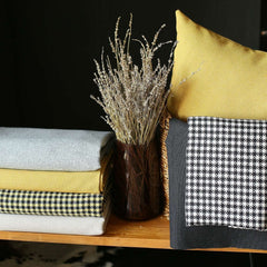 Set Of 2 Yellow And Black Lumbar Pillow Covers - Homeroots