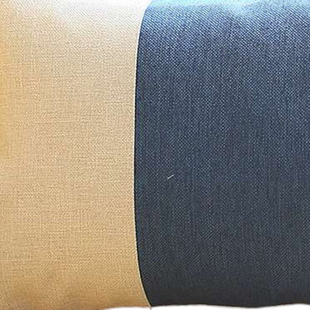 Set Of 2 Ivory And Blue Lumbar Pillow Covers - Homeroots