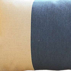 Set Of 2 Ivory And Blue Lumbar Pillow Covers - Homeroots