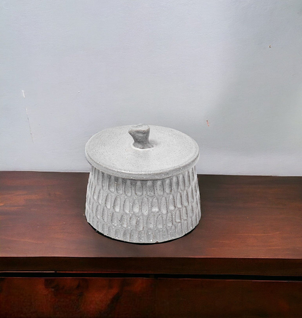 5" Gray Ceramic Desk Organizer - Homeroots
