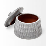 5" Gray Ceramic Desk Organizer - Homeroots