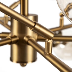 Gold Metal Eighteen Bulb Hanging Chandelier - Homeroots