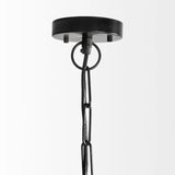 Wood And Metal Starburst Six Bulb Hanging Light - Homeroots
