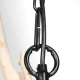 Wood And Metal Starburst Six Bulb Hanging Light - Homeroots - Flyclothing LLC