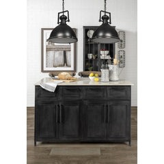Industrial Black Metal Hanging Pendant Light - Homeroots