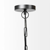 Black Lantern Metal Dimmable Ceiling Light With Black Shades - Homeroots