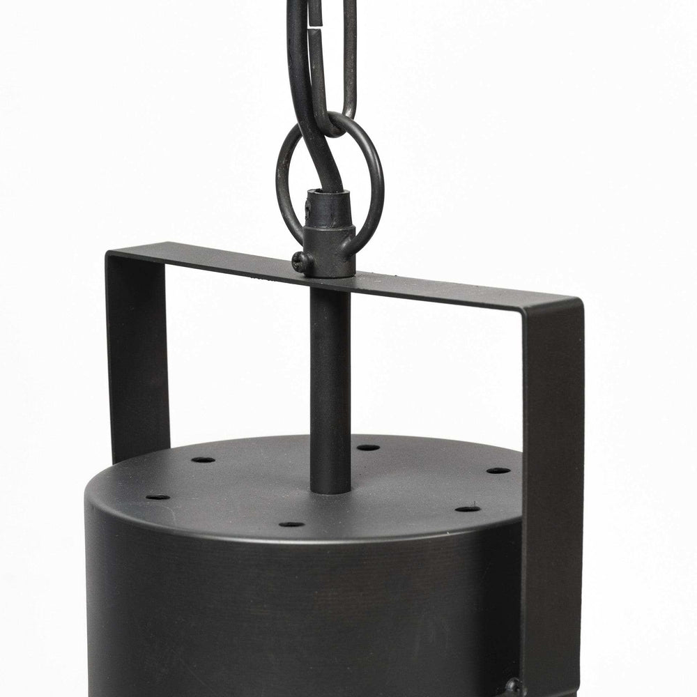 Black Lantern Metal Dimmable Ceiling Light With Black Shades - Homeroots - Flyclothing LLC