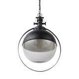 Black Metal Sphere Pendant Hanging Light - Homeroots