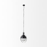 Black Metal Sphere Pendant Hanging Light - Homeroots