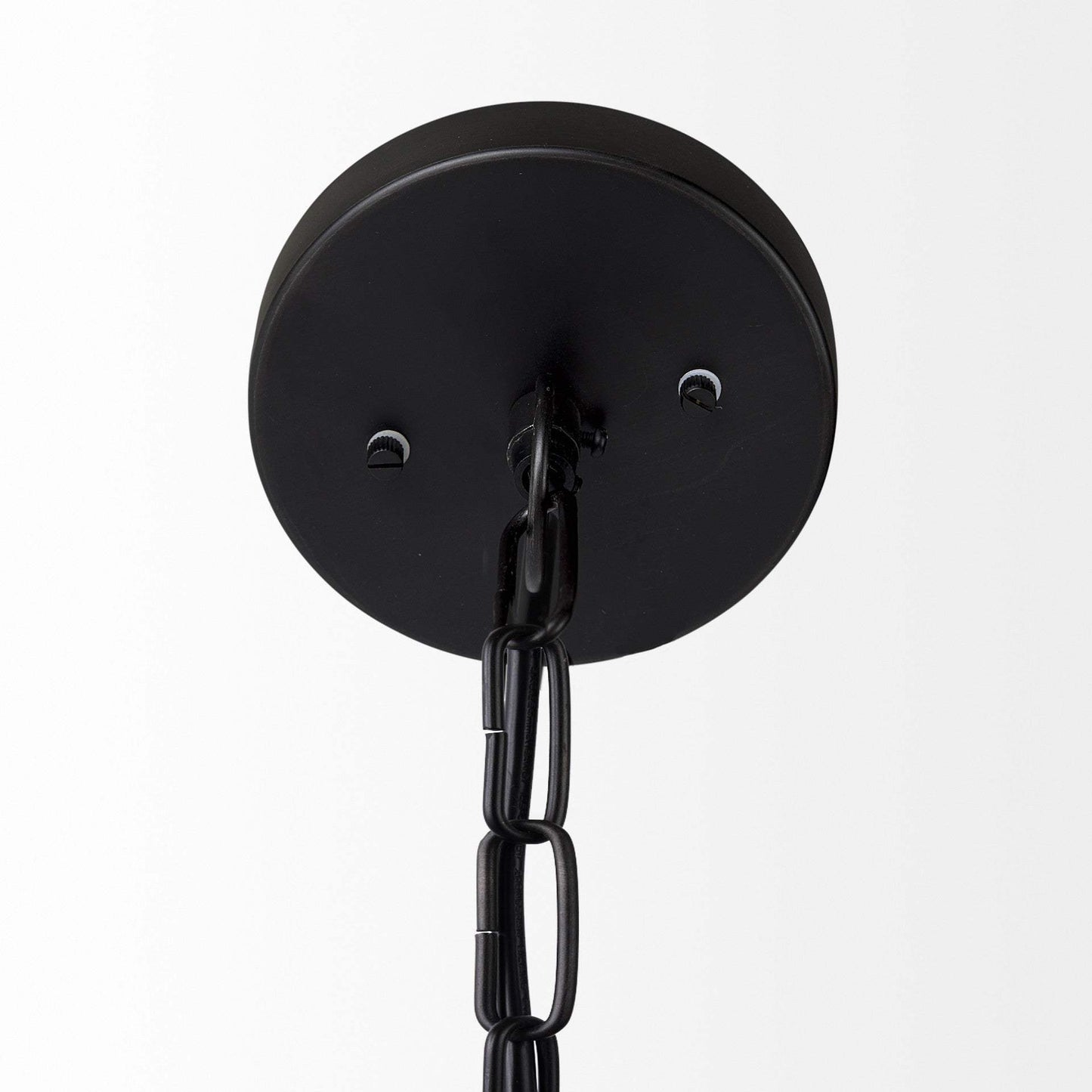 Black Metal Sphere Pendant Hanging Light - Homeroots - Flyclothing LLC