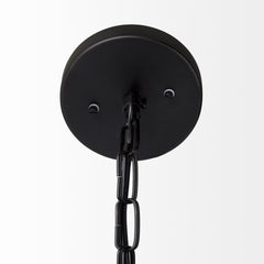Black Metal Sphere Pendant Hanging Light - Homeroots