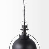 Black Metal Sphere Pendant Hanging Light - Homeroots - Flyclothing LLC