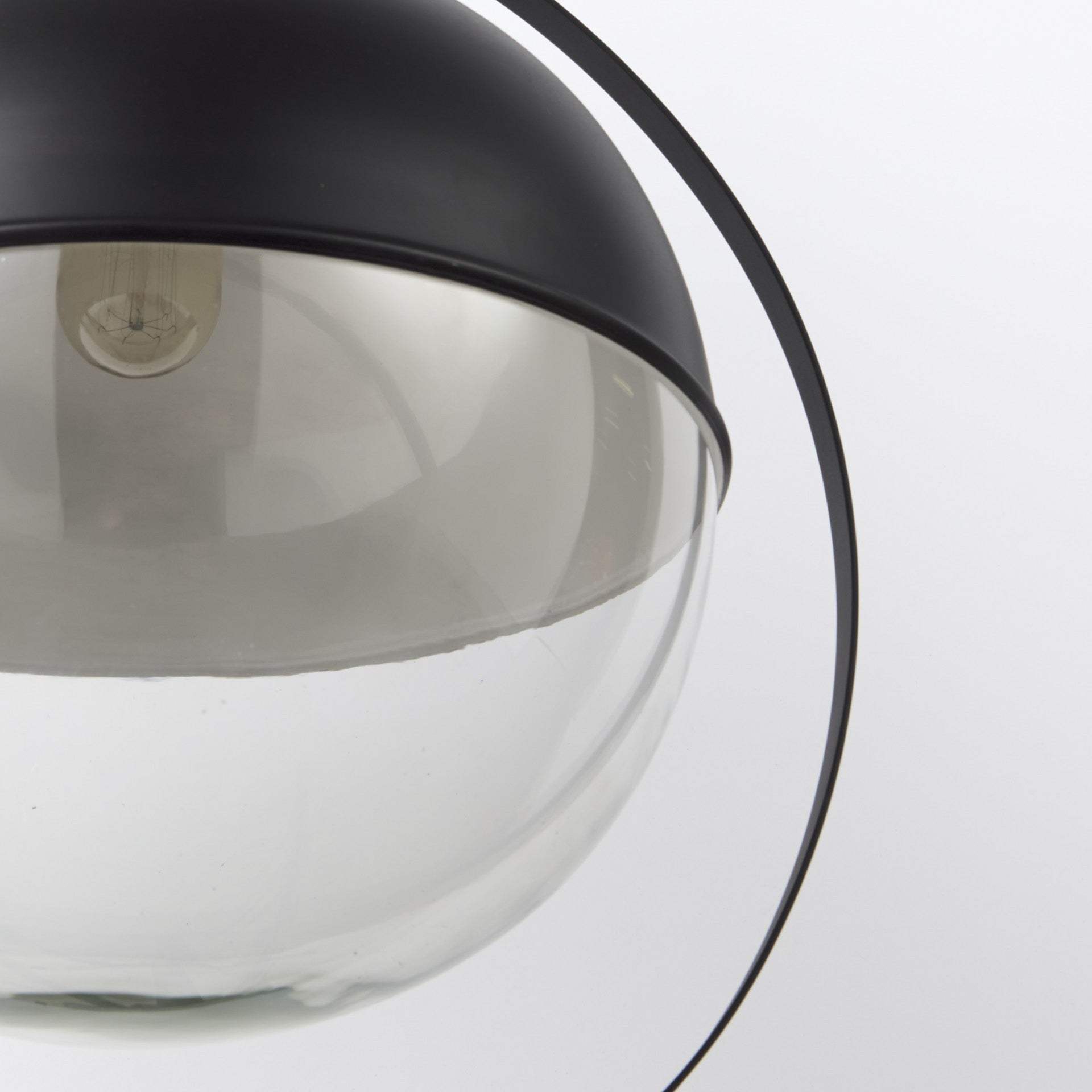 Black Metal Sphere Pendant Hanging Light - Homeroots - Flyclothing LLC