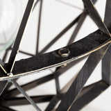 Black Metal Geometric Globe Hanging Light - Homeroots - Flyclothing LLC