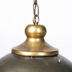 Rustic Gold Ton Metal Dome Hanging Light - Homeroots