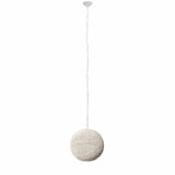 Whitewash Beaded Ball Hanging Light - Homeroots