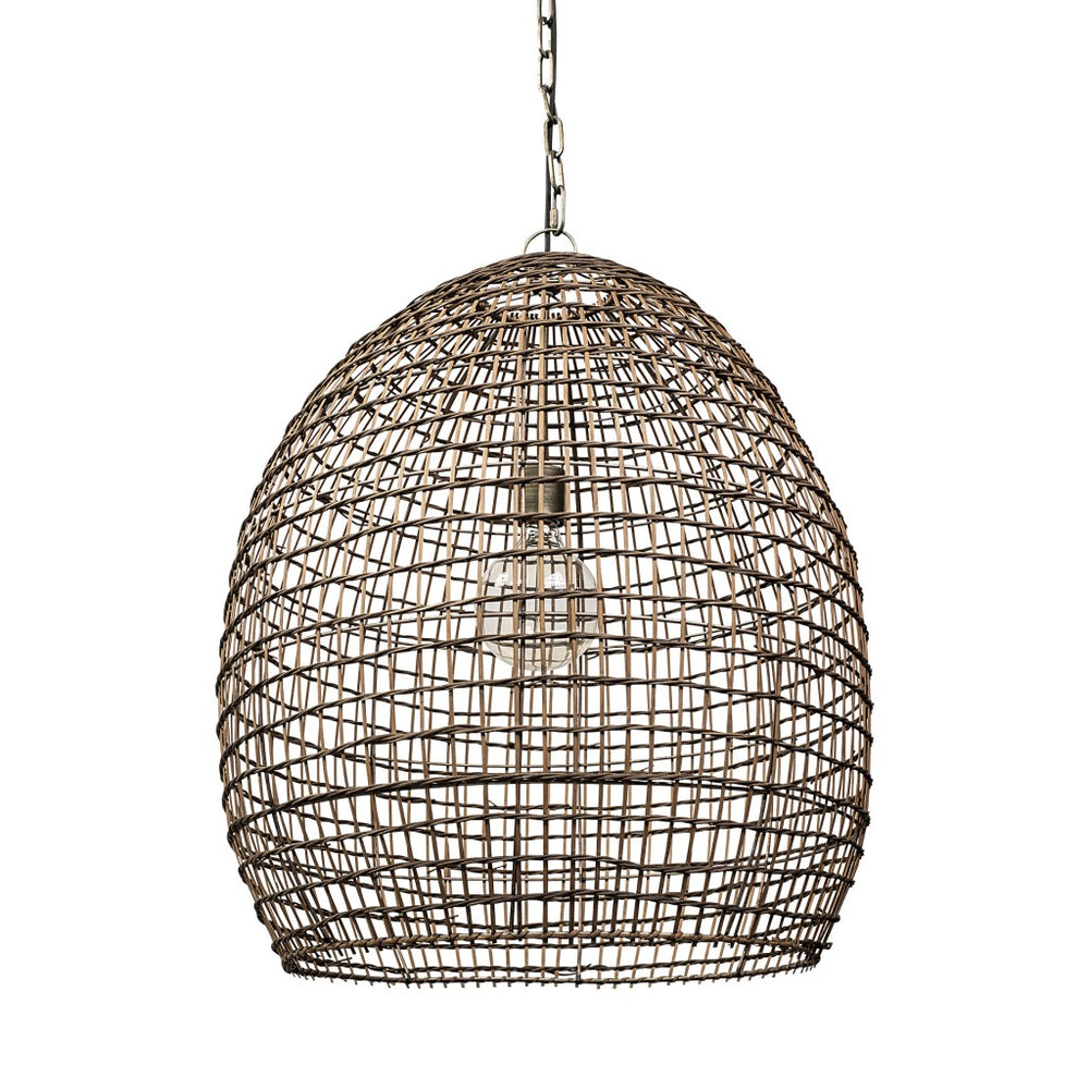 Metallic Woven Hanging Pendant Light - Homeroots