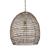 Metallic Woven Hanging Pendant Light - Homeroots