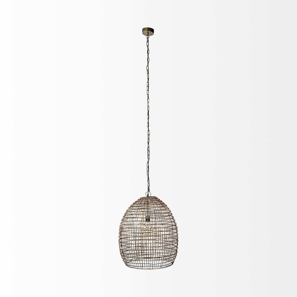 Metallic Woven Hanging Pendant Light - Homeroots - Flyclothing LLC