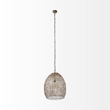 Metallic Woven Hanging Pendant Light - Homeroots