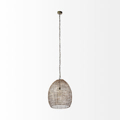 Metallic Woven Hanging Pendant Light