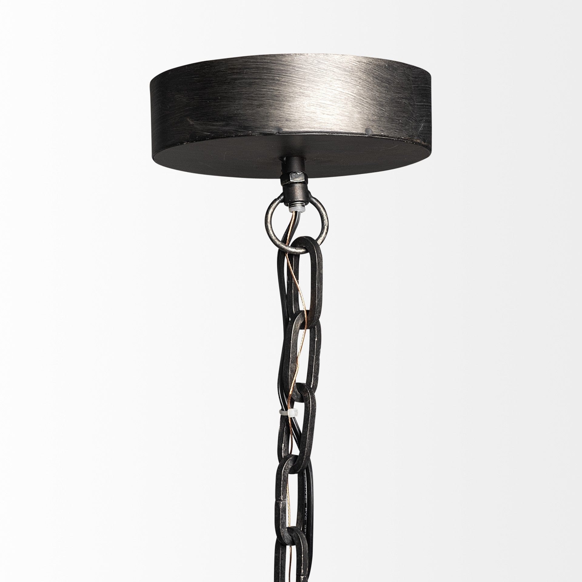 Industrial Gray Metal Hanging Pendant Light - Homeroots