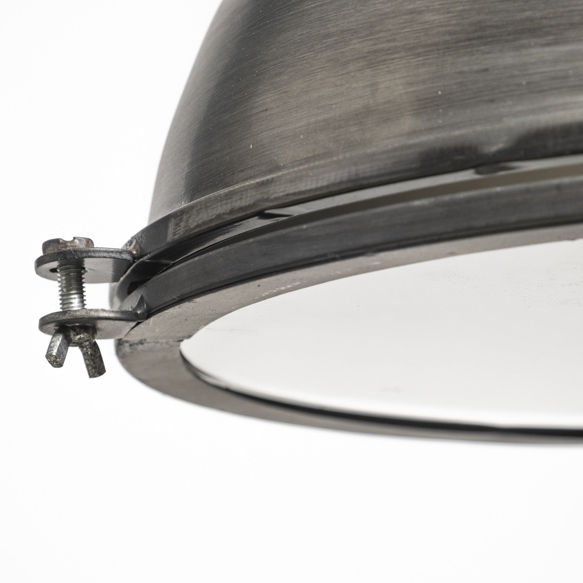 Industrial Gray Metal Hanging Pendant Light - Homeroots