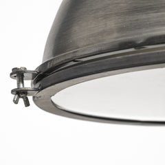 Industrial Gray Metal Hanging Pendant Light - Homeroots