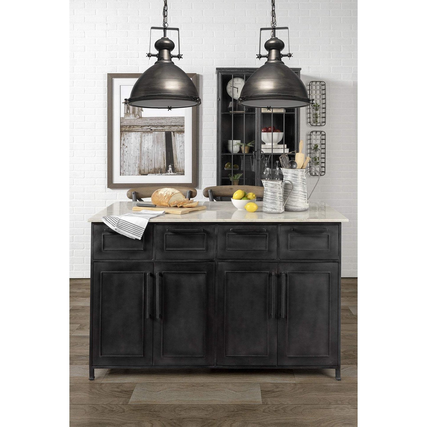 Industrial Gray Metal Hanging Pendant Light - Homeroots - Flyclothing LLC