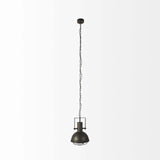 Industrial Caged Black Metal Hanging Light - Homeroots - Flyclothing LLC