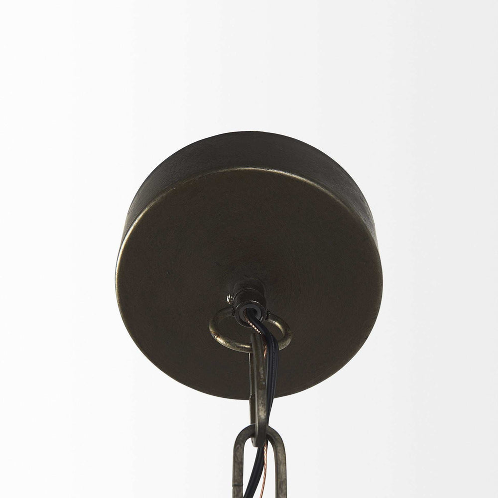 Industrial Caged Black Metal Hanging Light - Homeroots - Flyclothing LLC