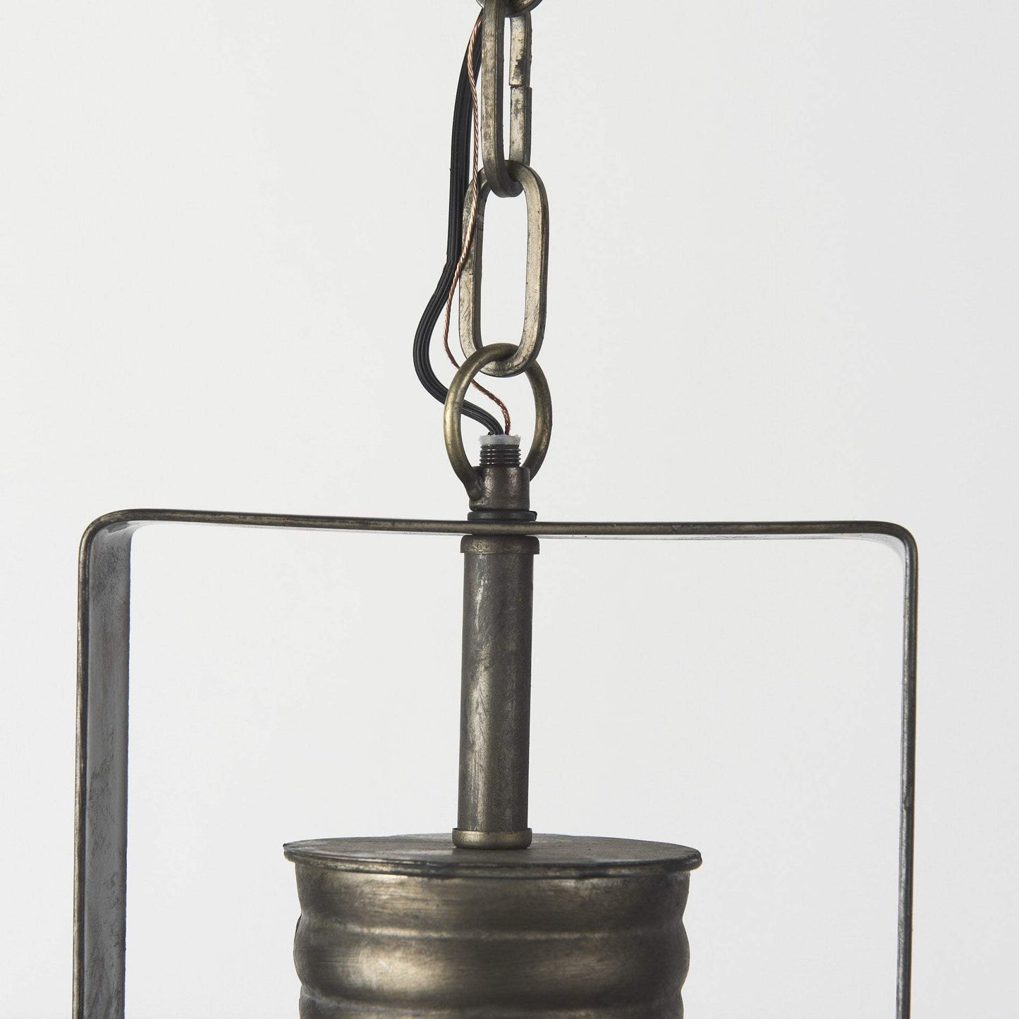 Industrial Caged Black Metal Hanging Light - Homeroots - Flyclothing LLC