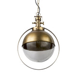 Gold Metal Sphere Pendant Hanging Light - Homeroots