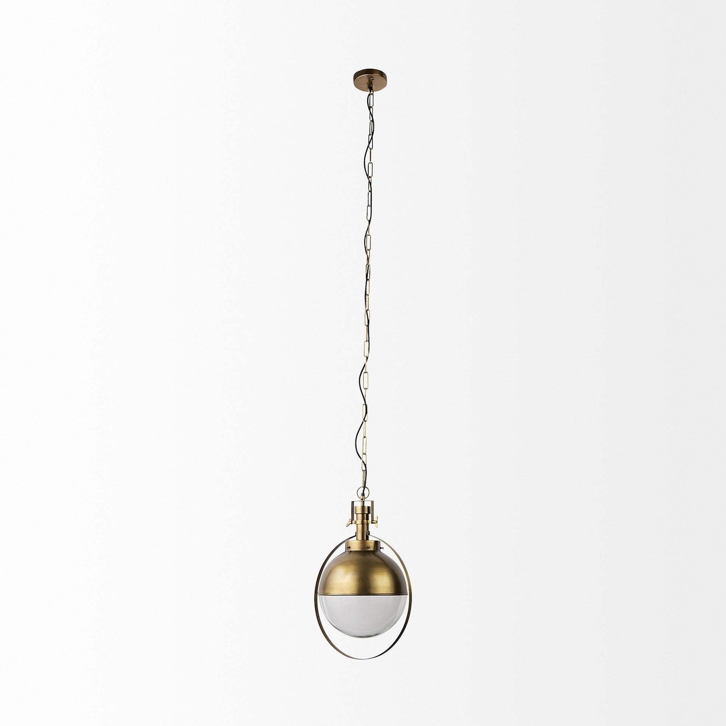 Gold Metal Sphere Pendant Hanging Light - Homeroots - Flyclothing LLC