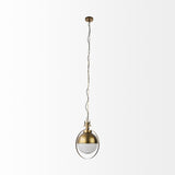 Gold Metal Sphere Pendant Hanging Light - Homeroots