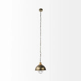 Distressed Bronze Metal Dome Hanging Light - Homeroots - Flyclothing LLC