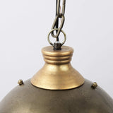Distressed Bronze Metal Dome Hanging Light - Homeroots - Flyclothing LLC