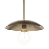 Hammered Gold Metal Hanging Pendant Light - Homeroots