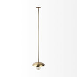 Hammered Gold Metal Hanging Pendant Light - Homeroots