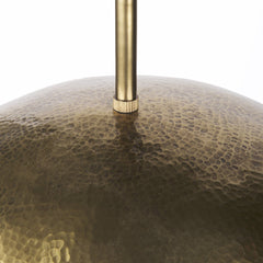 Hammered Gold Metal Hanging Pendant Light - Homeroots